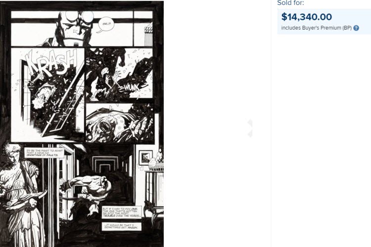 Mike Mignola, Hellboy - comic art - Heritage.