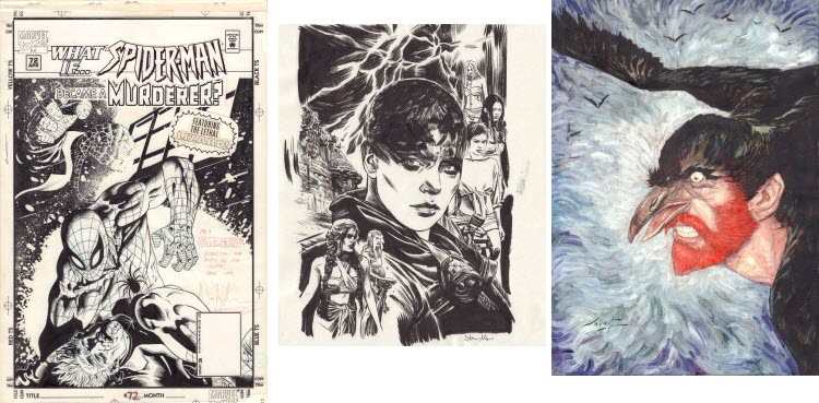Comic Art covers: Spider-man, Mad Max Furiosa, Smudja Vincent.